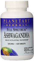 Planetary Herbals Full Spectrum Ashwagandha (Winter Cherry) 570 mg Tablets' 120 Tablets (Pack of 2)