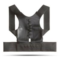 Back Brace Posture Corrector with 12 Magnets Mini Adjustable Support Brace for Improves Posture and Provides Lumbar Support and Lower and Upper Back Pain Unisex (Black, M)