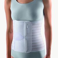 BORT 104150 PostOban® Thorax Abdominal Support Binder Post-Operative, Post Pregnancy, Abdominal Injury Post-Surgical Abdominal Binder Bariatric Belly Plus Size Made in Germany (White, Size 3/8.3")