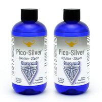 RnA ReSet - Pico Silver Solution, Stabilized Silver Liquid Supplement, More Absorbable Than Colloidal Silver Liquid, Minerals Dietary Supplement, 20 ppm, 8.1 oz - by Dr. Carolyn Dean - 2-Pack