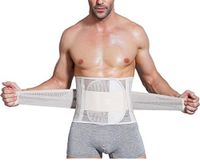Flyusa Adjustable Trimmer Belt,Tummy Fat Slimming Body Shaper Belt,Lumbar Lower Back Tranier Support,Tummy Waist Trainer Weight Loss Exercise Belly Belt for Men Size M:Length 35.43"