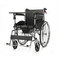 Wen long shop Extra Padded Seat Folding Self Propelled Wheelchair Removable Footrests Puncture Proof with Armrest and Portable for Elderly, Handicapped, and Disabled Users