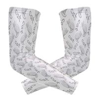 Cute Grey Cat Unisex Arm Sleeve UV Protection Arm Compression Sleeve Skin Protection Sport Arm Cooler Sleeve for Running Hiking Jogging Motorcycling Climbing Camping