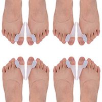 Bunion Protector Pads (4 Pairs) Hammer Toes Corrector Gel Splint Separator Straightener Spacer Spreader for Hallux Valgus Aid Treatment