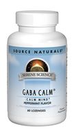 Source Naturals Serene Science, GABA Calm - Supports A Calming Mood, Quick Dissolving Peppermint Flavor - 60 Lozenges