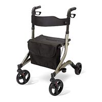 JJZXPJ Walker with Seat，Rollator Walker Folding Adjustable Height 4 Wheel Walker for Seniors Stand Up Walking Aid for Elderly 300lb Capacity