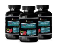 Brain and Memory Power Boost - MEGA ANTIOXIDANT Advanced Complex - Extra Strength - Resveratrol Anti Aging - 3 Bottles 180 Capsules