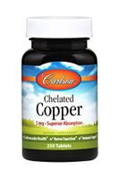 Carlson - Chelated Copper, 5 mg, Superior Absorption, Cardiovascular Health, Nerve Function & Immune Support, 250 Tablets
