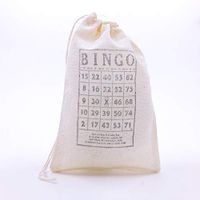 Bingo Favor Bag Muslin Bag Wedding Welcome Birthday Party Baby Shower Bridesmaid Thank You Vintage