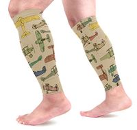 Anmarco Airplanes Sports Calf Compression Sleeves Leg Compression Socks Calf Guard for Running, Cycling, Maternity, Travel, Nurses