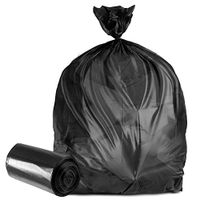 Plasticplace 55-60 Gallon Trash Bags │ 22 Microns │ Black High Density Garbage Can Liners │ 38” x 60”, 100 Count