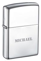 Personalized Polished Chrome Zippo Lighter with Free Engraving