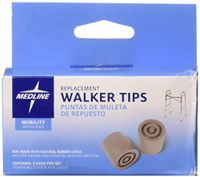 Complete Medical Walker Tip Replacements Gray 1 (i.d.) Set/2, 1 Pound