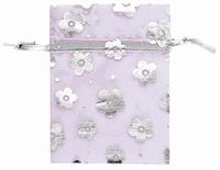 Amscan bag organza 3 1/2 inches purple