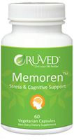 RUVED Memoren. Unbeatable Brain, Memory & Focus Support. All-Natural Herbal Supplement. 60 Count