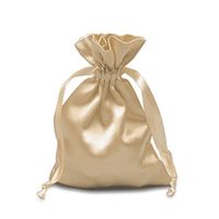 Ivory Satin Pouch Bags 6" X 9" | Quantity: 30