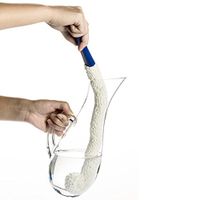 Bottle Cleaning Brush Multifunction Free Bending Cup Brush Scrubber for Long Neck Bottle,Narrow Neck Bottles,Goblet,Champagne Wine Glass, Beer Mug,Decanter and Jugs (White)
