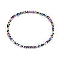 chuwa Necklace Hematite Necklace with Magnetic Therapy Healing Health Jewelry Colorful Necklaces for Women Men