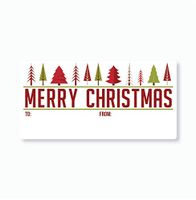 to and from Christmas Gift Wrapping Labels, Stickers for Christmas Gifts (#597-MT-RG)