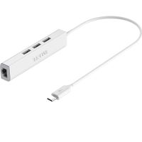 Chromecast Ethernet Adapter, Micro USB to RJ45 LAN Port with 3 USB Hub