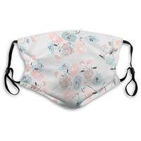 Floral Protective Mask with Gasket Disposable Water Repellent Multilayer Filter Adult Sunscreen Large Mask M
