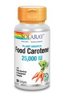 Solaray Food Carotene 25000 IU Softgel, 50 Count