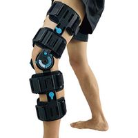 Orthomen Hinged Post Op Knee Brace, Adjustable ROM Leg Stabilizer Recovery Immobilization After Surgery - Medical Orthopedic Guard Protector Immobilizer Brace for Injury, Universal