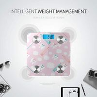 Bluetooth Scale Bathroom Cartoon Toothpaste Household Items Scales for Body Weight Body Fat Composition Monitor Analyzer with Smartphone App for Body Management-396 Lbs