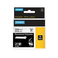 DYMO RhinoPRO Industrial-Strength Permanent Adhesive Fabric Label Tape, 3/4-inch, 18-foot Cassette, White (18484)