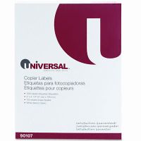 Universal, 90107, Copier Mailing Labels, Copiers, 2 x 4.25, White, 10/Sheet, 100 Sheets/Box, Sold As 2 Boxes