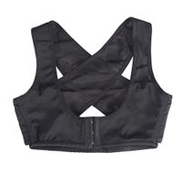 Huakii 2Color 4Size Elastic Posture Corrector Brace Shoulder Support Adjustable Back Correction Belt for Women Above 15 Years Old(M-Black)