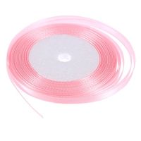 BESTOYARD 25 Yard Polyester Silk Ribbon Gift Wrapping Ribbon Roll Wedding Party DIY Sewing Crafts Floral Wedding Decor (Light Pink)