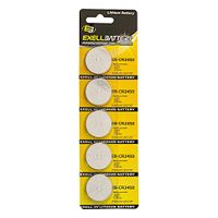 Exell 3-Volt Lithium Coin Cell Battery, EB-CR2450, 200 Milliamp Hours, 5-Pack Replaces DL2450, CR2450N, ECR2450, BR2450, BR2450-1W, CR2450N, KCR2450, LM2450, 5029LC