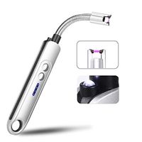 BurningBall Candle Lighter,Rechargeable Arc Lighter Electric Lighter with LED Lighting, Flameless Lighter,USB Windproof Flexible Lighter for Home Kitchen Outdoor BBQ Camping Sports Activities