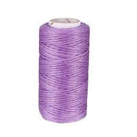 uxcell Crafts 150D 1mm Leather Sewing Stitching Flat Waxed Thread String Cord (150D 1mm 50M, Light Purple)