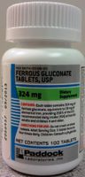 FERROUS GLUCONATE 324MG PADD 100Tablets
