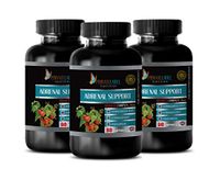 Energy Supplements Without Caffeine - Adrenal Support Advanced Complex with ASHWAGANDHA Astragalus and PANAX Ginseng - rhodiola rosea Supplement Root Extract - 3 Bottles 180 Capsules