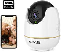 1080P Pet Camera, Home Camera 2 Way Audio, Baby Monitor Night Vision, Motion Detection, Compatible with Alexa Echo Show, Indoor Camera, Baby Camera with Cloud Storage (White)