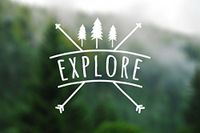 CCI Explore Wanderlust Decal Vinyl Sticker|Cars Trucks Vans Walls Laptop| White |5.5 x 5.25 in|CCI1309