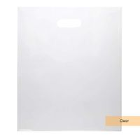 LDPE Handle Merchandise Bags with Die Cut Handles | 100 Quantity | Size: 15" x 18" | Strong and Tear Resistant | for Trade Shows, Retail, and Shopping | NFL Stadium Approved | H1518C1A﻿