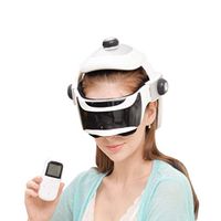 JMung 2-in-1 Electric Head Massager Eye Massager, Wireless Remote Control with Heat, Air Compression, Vibration, for Head Stress Relief