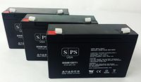 SPS Brand 6V 12Ah Emergency Light Replacement Battery for Dual-Lite CVEC50-12V (3 Pack)
