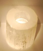 Witch SuperCenter Selenite Tea Lite Candle Holder