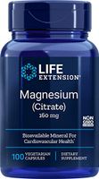 Life Extension Magnesium (Citrate) 160 mg, 100 Vegetarian Capsules