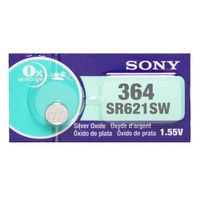 Sony 364 (SR621SW) 1.55V Silver Oxide 0%Hg Mercury Free Watch Battery (10 Batteries)