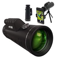 CE Optics 12X50 Monocular Telescope - High Powered BAK4 Prism Phone Scope With Smartphone Tripod and Mount Adapter, Perfect For Adults, Birdwatching, Hiking, Wildlife, Concerts