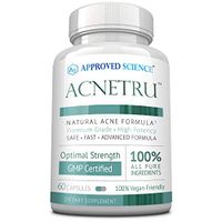 AcneTru - Rapid Acne Healing & Relief - Contains Niacinamide, Zinc, Pantothenic Acid - 60 Vegan Friendly Capsules