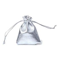 Zenvaa 25pcs Drawstring Bags 2.8x3.5 Inch Heavy Duty Silver Jewelry Pouches Snacks Candy Bags for Decoration on Anniversary Wedding Birthday Christmas Thanksgiving Party