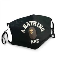 DISINIBITA Ba-pe Anime Black Monkey Washable Reusable Mouth M-A-Sk Adjustable Earloop Unisex