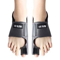 Bunion Corrector Bunion Pain Relief - Bunion Splints Big Toe Straightener for Hallux Valgus Aid Surgery Fits for Men & Women by Toe Glow (Grey)